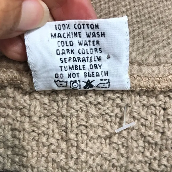 CMC Color Me Cotton Tan Buttoned Cardigan Popcorn Texture Women’s Size S - Picture 4 of 8